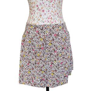 2000s Cottagecore Brown Floral Skirt - Old Navy (Size M)
